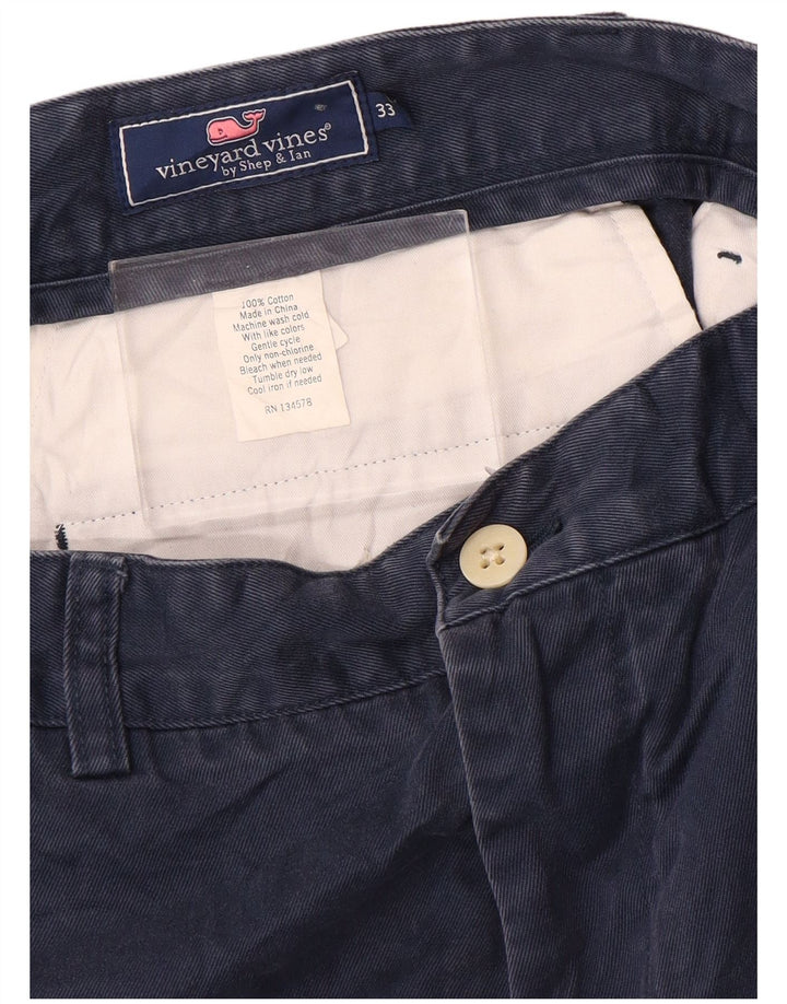 Vineyard Vines Pantalones cortos chinos para hombre W33 Algodón azul marino mediano