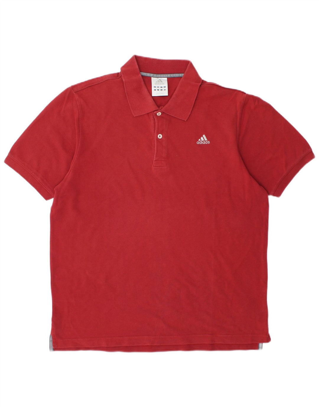 Polo ADIDAS para hombre de algodón rojo grande