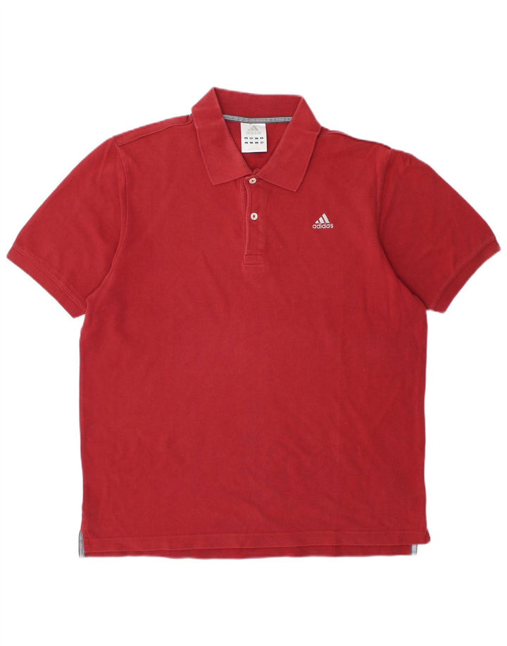 Polo ADIDAS para hombre de algodón rojo grande
