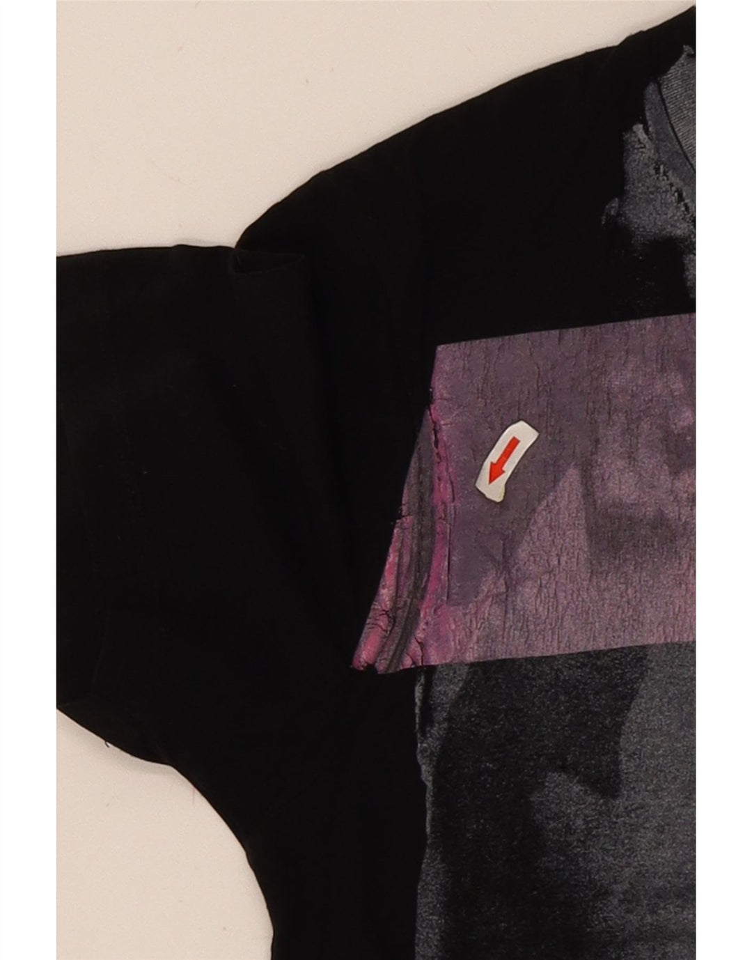 Guess Camiseta gráfica para hombre Top mediano de algodón negro