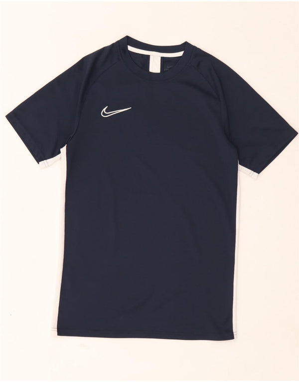 Nike Mens Dri Fit T-Shirt Top Small Navy Blue Colourblock