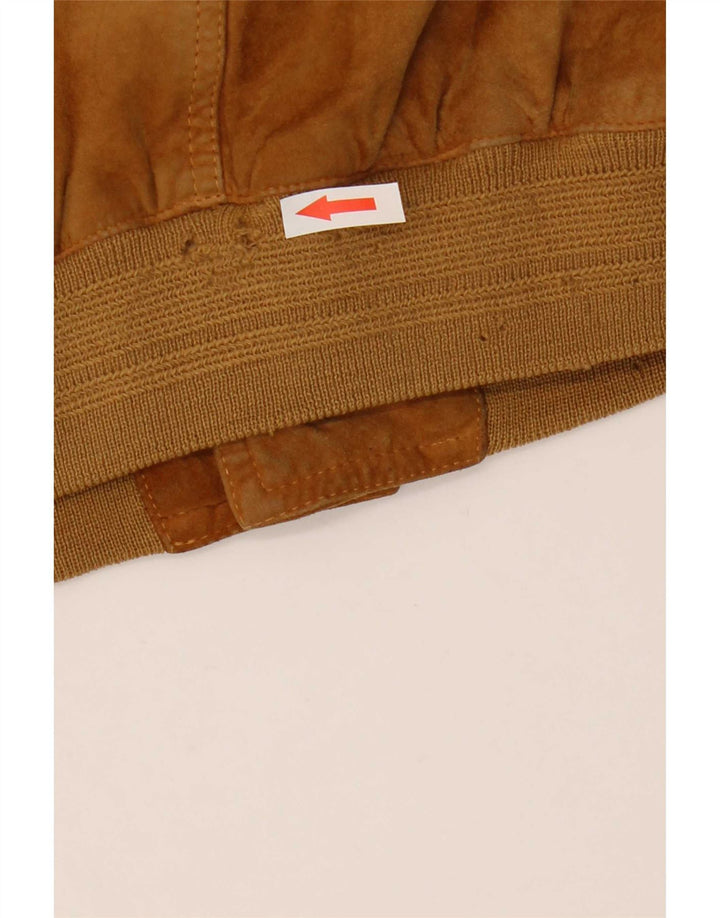 Vintage hombres ante bomber chaqueta Reino Unido 40 grande beige