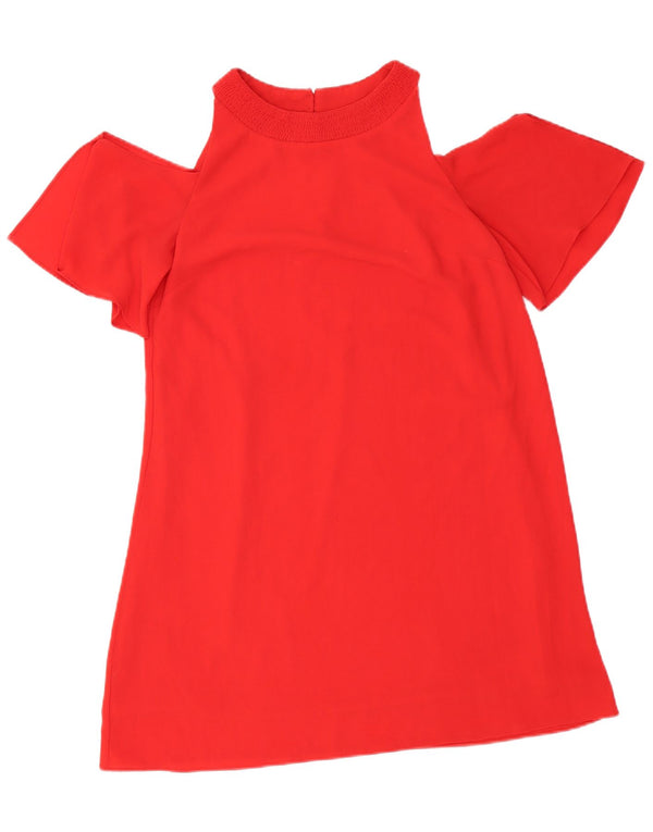 Zara Vestido con Hombros Descubiertos para Mujer UK 40 Small Rojo