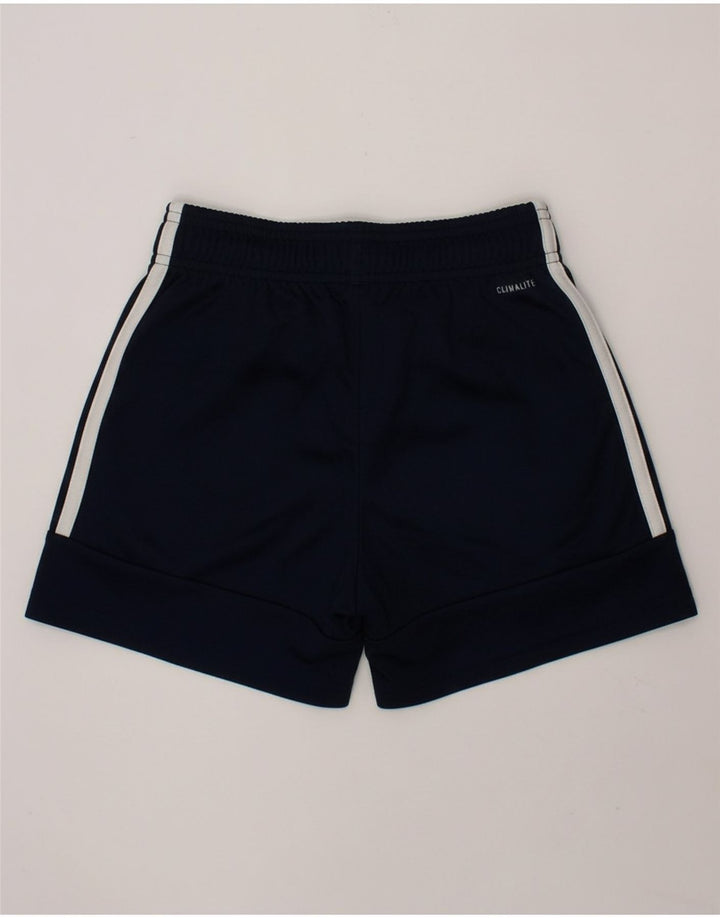 ADIDAS Boys Climalite Sport Shorts 7-8 Years  Navy Blue Polyester