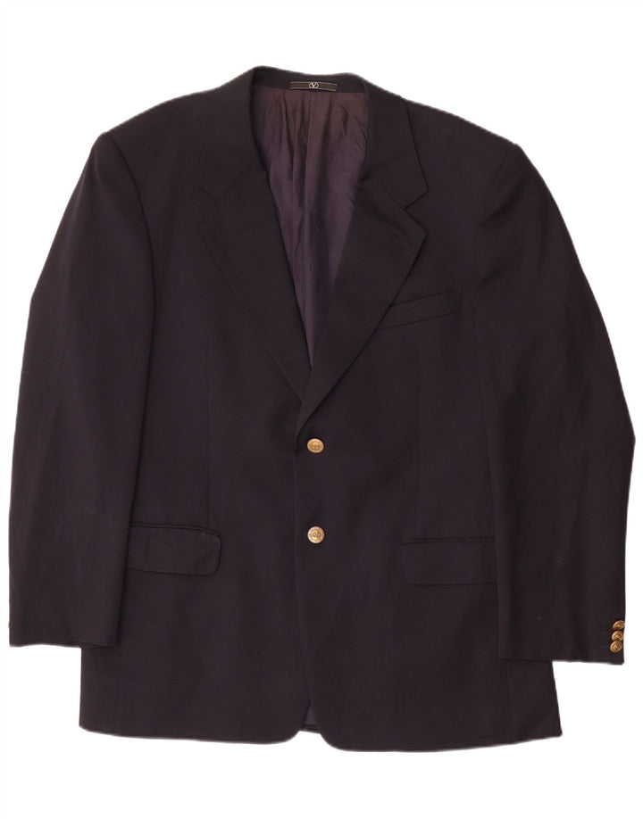 Valentino Chaqueta Blazer De 2 Botones Para Hombre IT 52 XL Lana Azul Marino