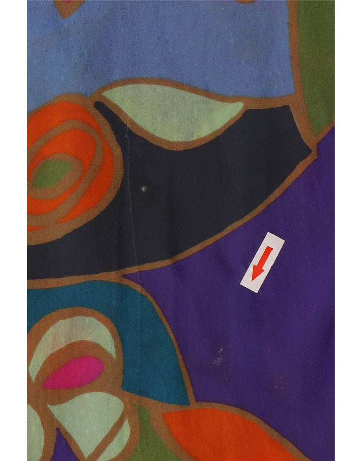 Blusa Camisa Manga Corta Mujer Elite IT 46 Large Acetato Multicolor
