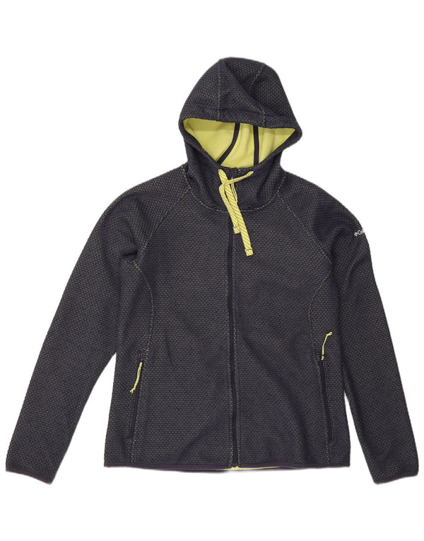 Columbia Sudadera con capucha y cremallera para mujer UK 40 Grande Poliéster azul marino