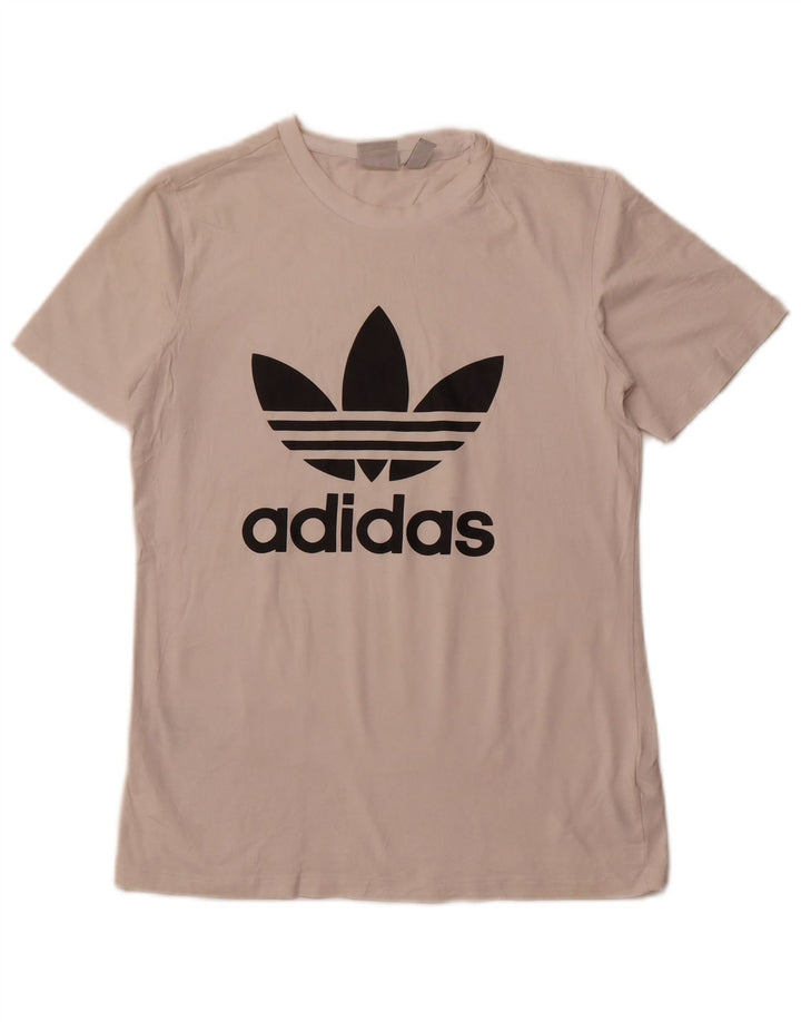 ADIDAS Camiseta gráfica para mujer Top UK 10 Small White Cotton