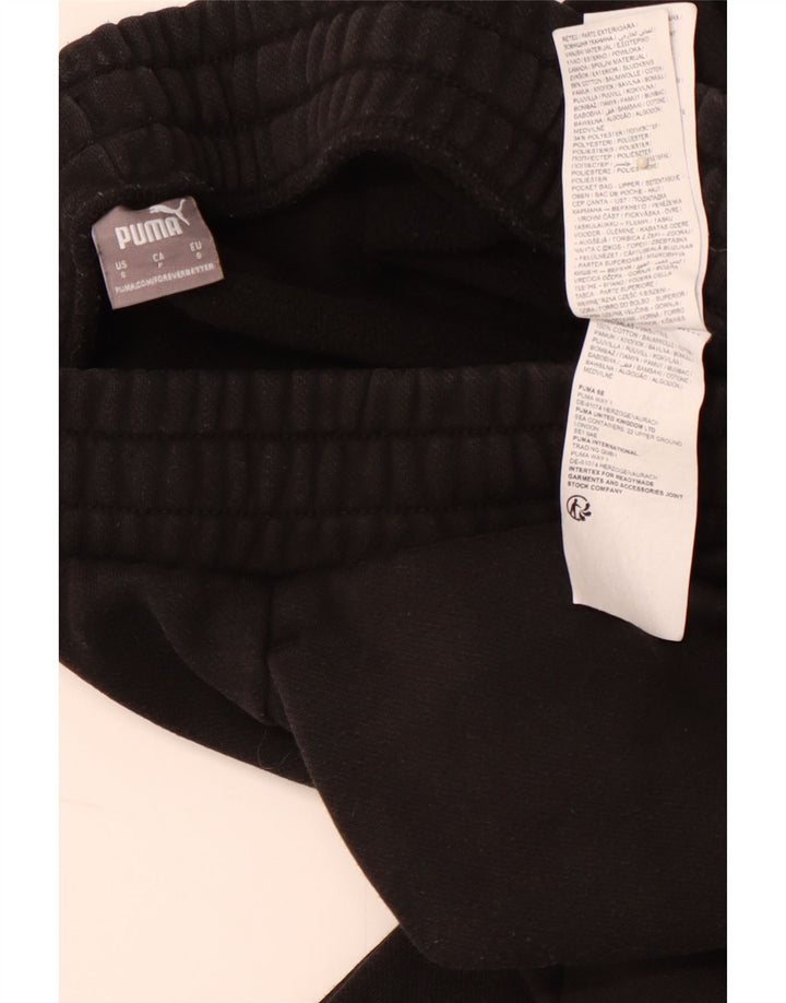 PUMA Pantalones de chándal para hombre pequeños de algodón negro