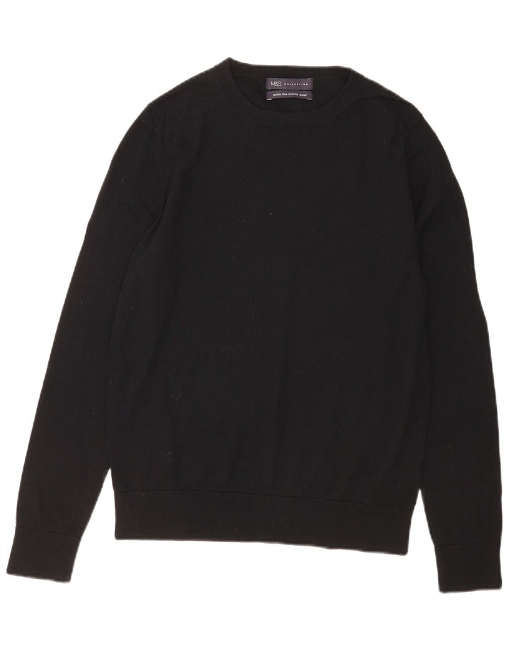Marks & Spencer - Jersey de cuello redondo para mujer, talla 40, talla M, color negro