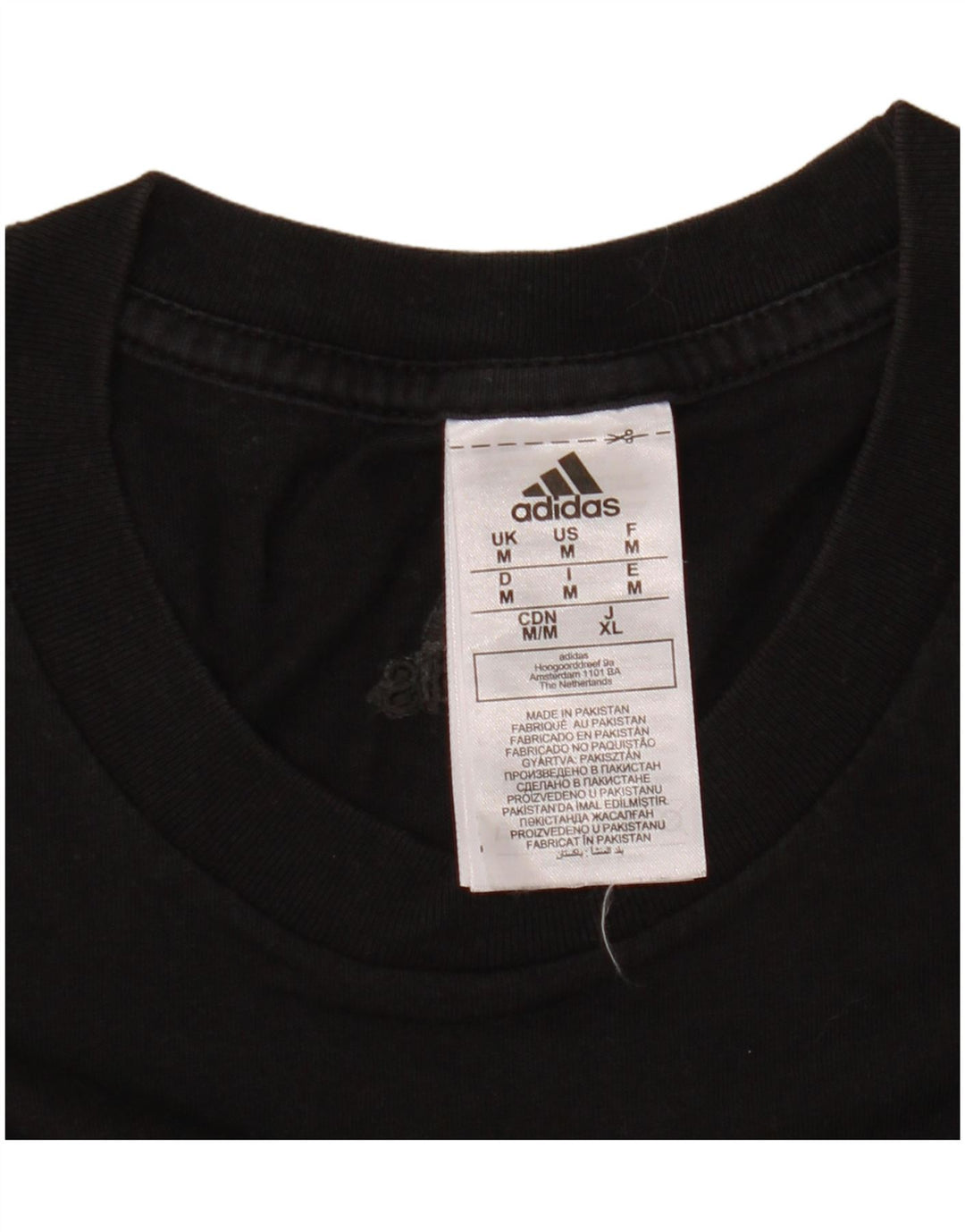 Adidas - Camiseta gráfica para hombre, talla mediana, algodón negro