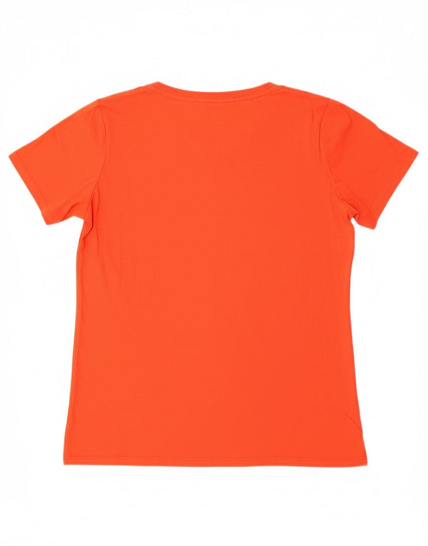 NIKE Womens Athletic Cut T-Shirt Top UK 16 Large Red Cotton