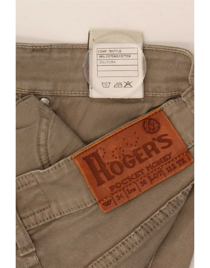Roy Rogers Vaqueros ajustados para mujer W34 L33 Algodón beige