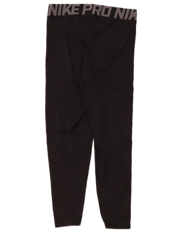 NIKE Leggings gráficos Dri Fit para mujer UK 10 Small Poliéster negro