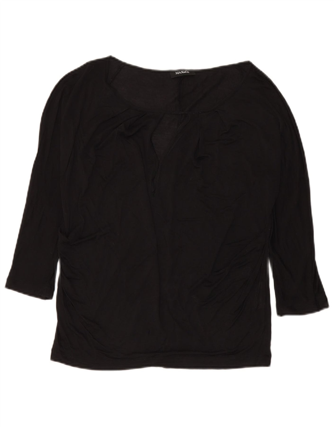 Max & Co. Top para mujer manga 3/4 UK 44 Seda negra mediana