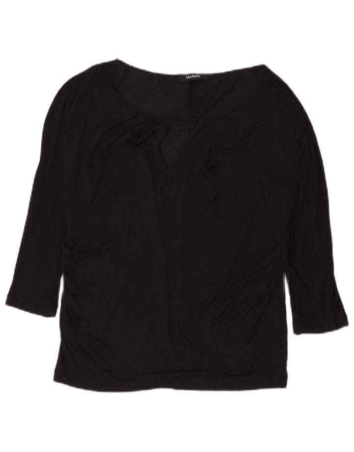 Max & Co. Top para mujer manga 3/4 UK 44 Seda negra mediana