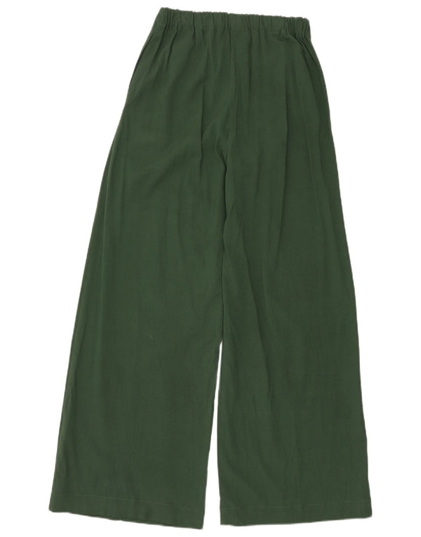 Topshop Pantalones casuales acampanados de cintura alta para mujer UK 8 Small W24 L31 Verde