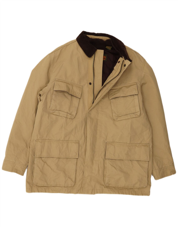 Timberland Chaqueta cortavientos para hombre UK 42 XL Beige Nylon