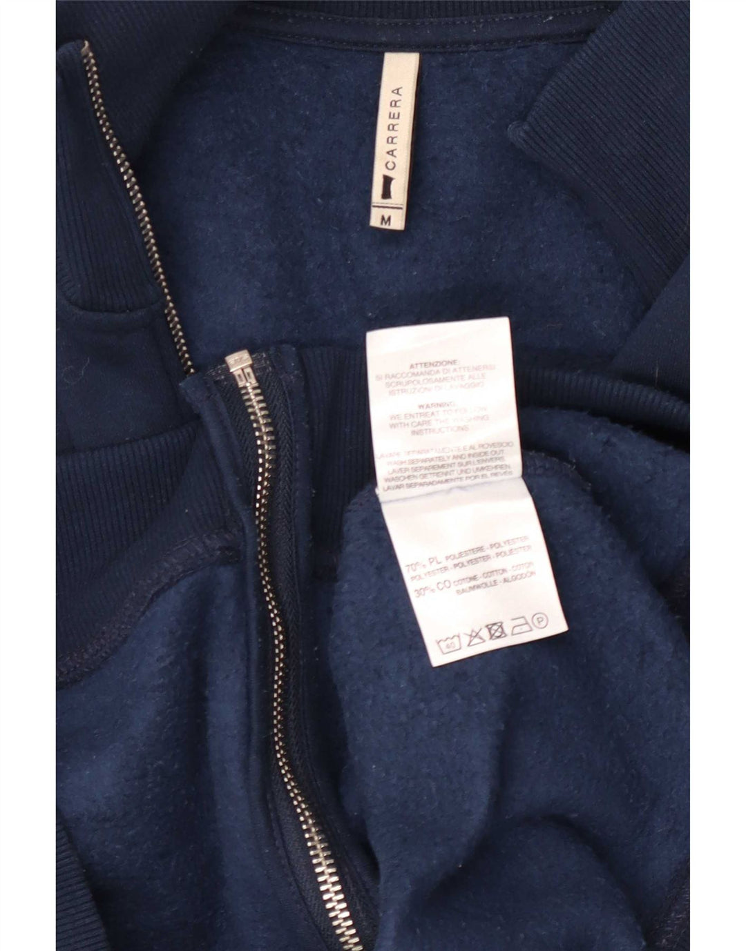 Carrera Chaqueta de chándal para mujer UK 14 Mediana Azul marino Poliéster