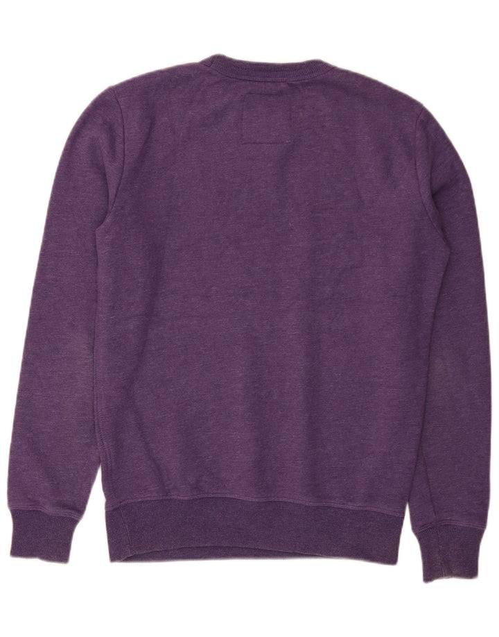 SUPERDRY Hombre Sudadera Jumper Small Morado Algodón
