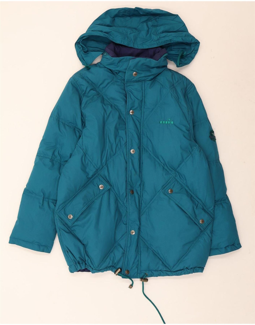 Diadora Chaqueta acolchada reversible para hombre ES 36 Small Azul Poliéster