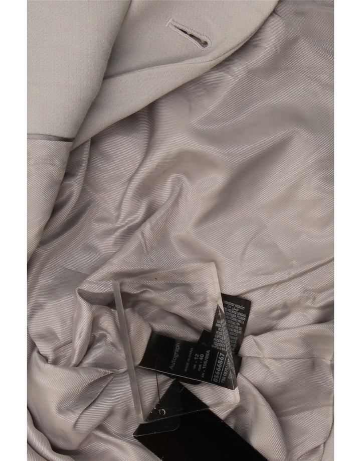 Marks & Spencer Chaqueta tipo blazer corta con doble botonadura para mujer UK 40 Gris medio