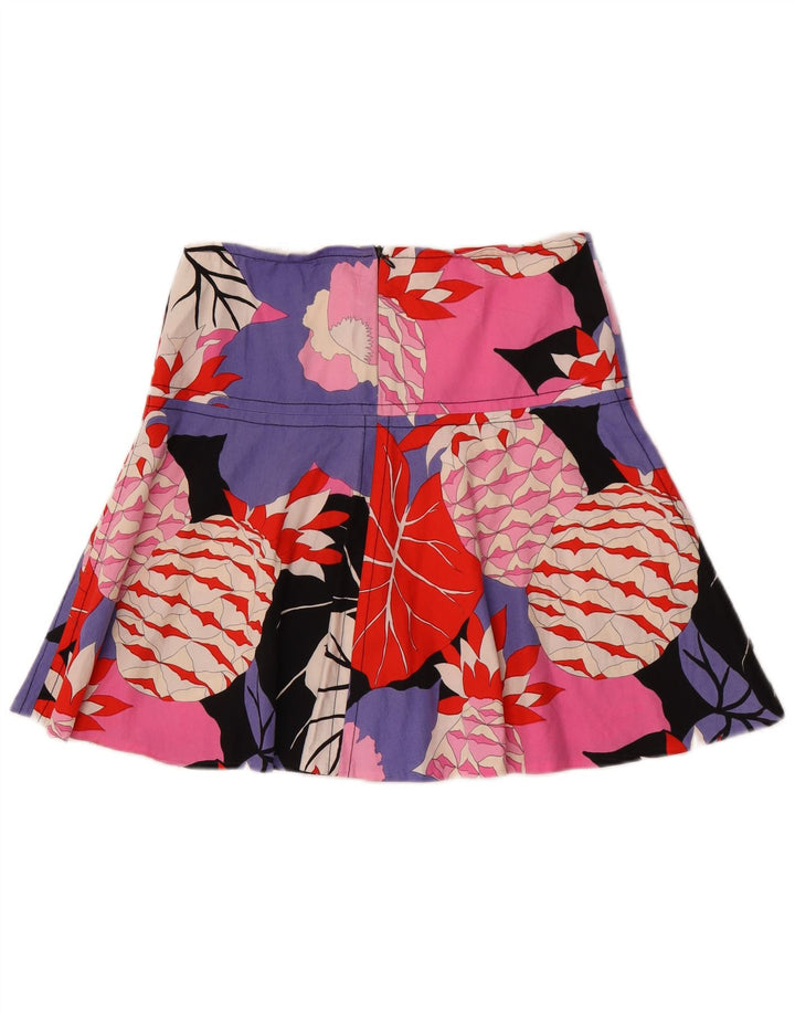 Pinko Minifalda para mujer UK 8 Small W30 Multicolor Floral
