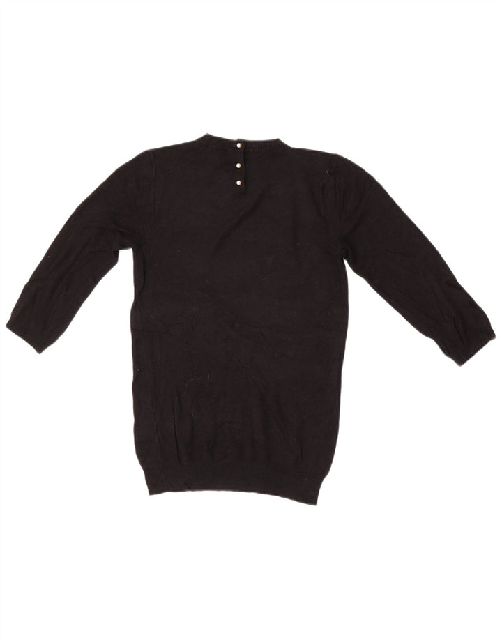 Zara - Jersey de cuello redondo para mujer, talla 8, color negro