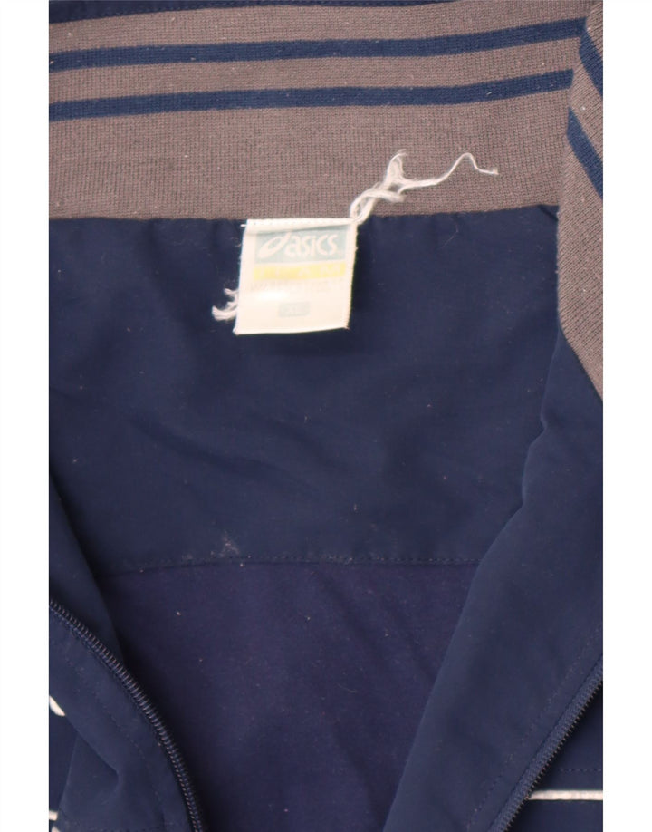 Asics Hombre Chándal Top Jacket XL Azul Marino Colorblock Poliéster