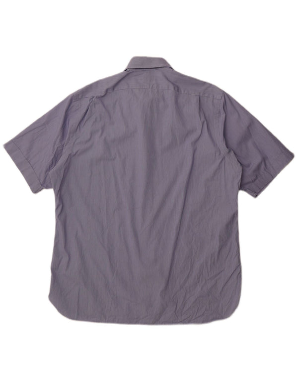 Polo Ralph Lauren Camisa de manga corta para hombre Talla 44 17 1/2 XL Azul Raya diplomática