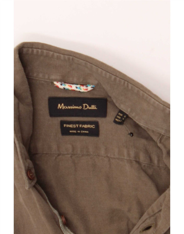 Camisa Massimo Dutti Hombre Small Khaki