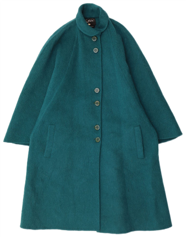 Abrigo Oversize Mujer Gallara IT 42 Lana De Alpaca Turquesa Medio