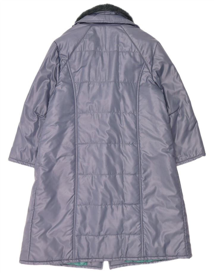 Abrigo acolchado vintage para mujer IT 53 2XL Azul