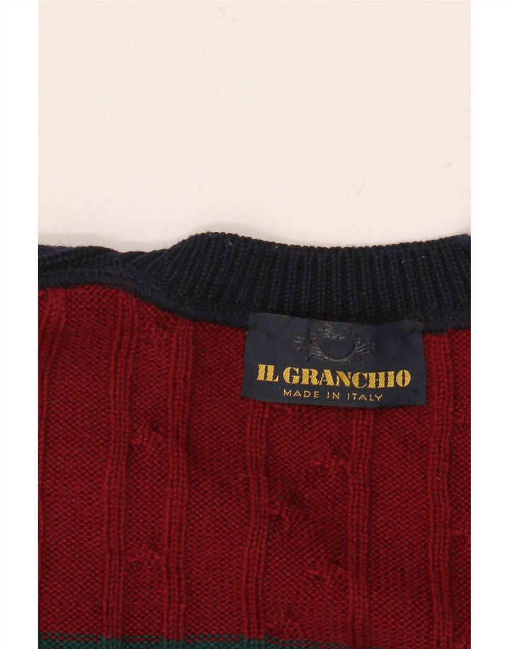 IL GRANCHIO Jersey con cuello en V para hombre XL Multicolor Colorblock