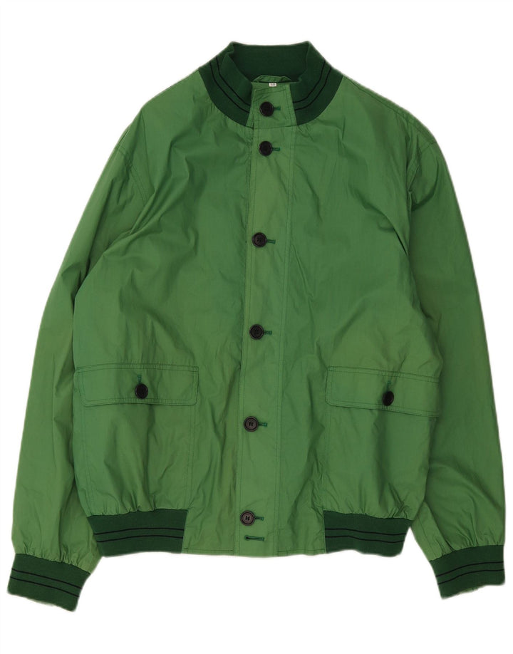 Chaqueta bomber vintage para hombre IT 50 verde grande