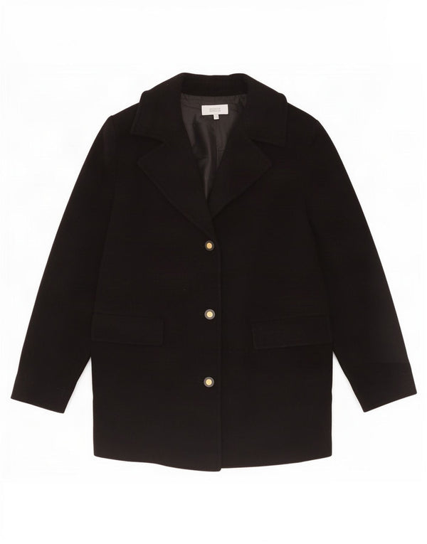 Marks & Spencer Chaqueta Blazer de 3 Botones para Mujer UK 40 XL Lana Negra