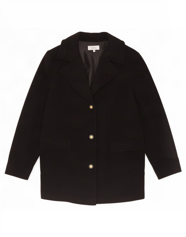Marks & Spencer Chaqueta Blazer de 3 Botones para Mujer UK 40 XL Lana Negra
