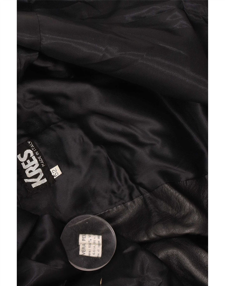 Vintage hombres cuero 2 botones Blazer chaqueta IT 52 XL negro