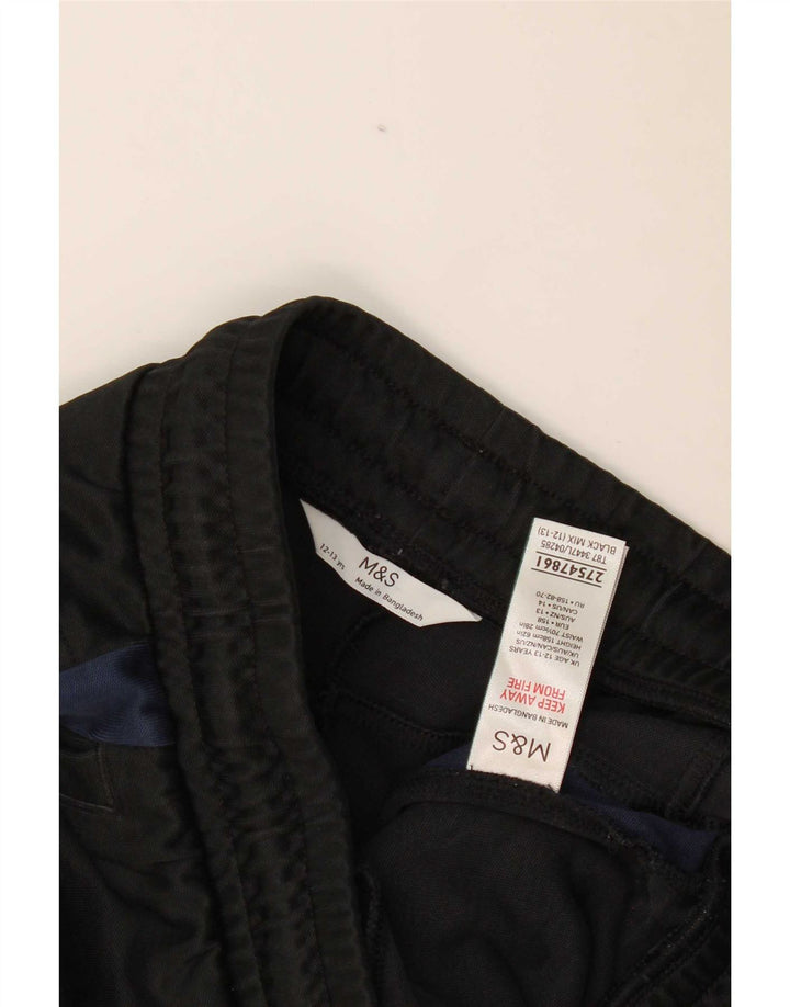 Marks & Spencer Pantalones de chándal para niño, Joggers, 12-13 años, Negro