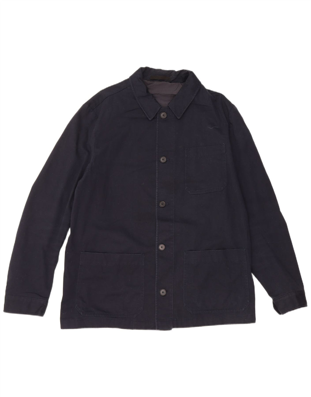 Massimo Dutti Chaqueta utilitaria para hombre UK 40 Large Azul marino Algodón