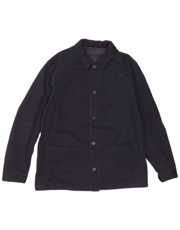 Massimo Dutti Chaqueta utilitaria para hombre UK 40 Large Azul marino Algodón
