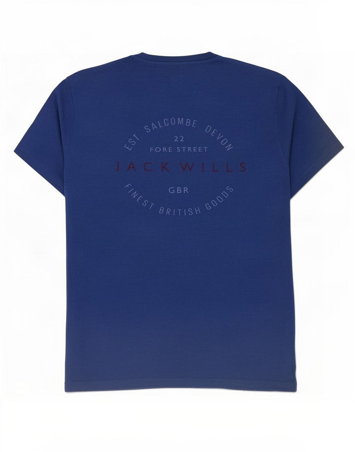 Jack Wills - Camiseta gráfica para hombre, color azul medio, algodón