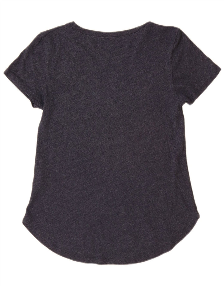 HOLLISTER Camiseta gráfica para mujer Top UK 6 XS Azul marino Algodón