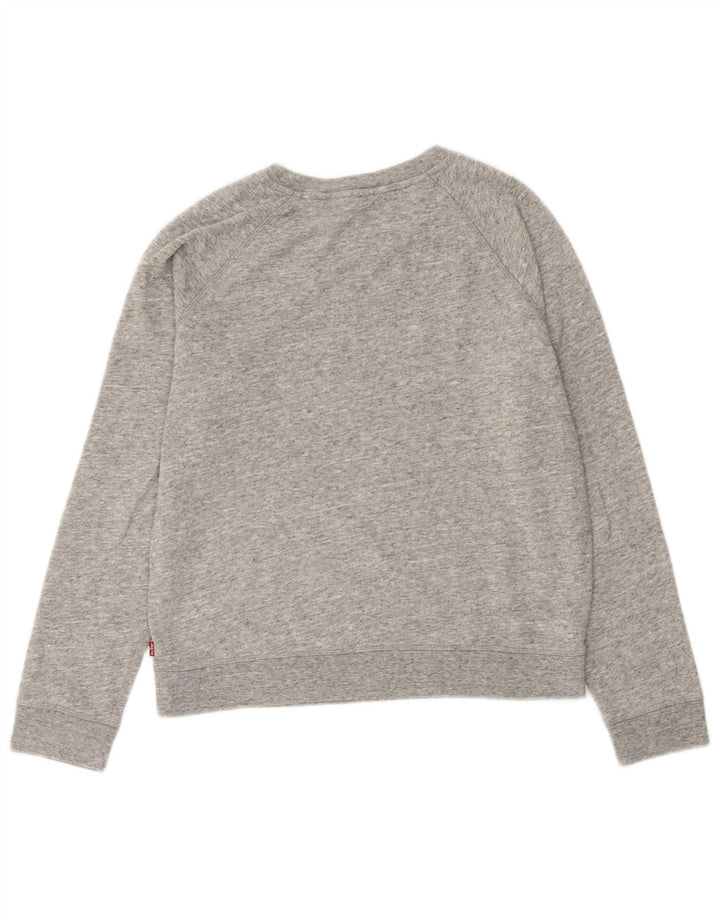 Levi's Sudadera gráfica para mujer Jumper UK 44 Gris medio moteado