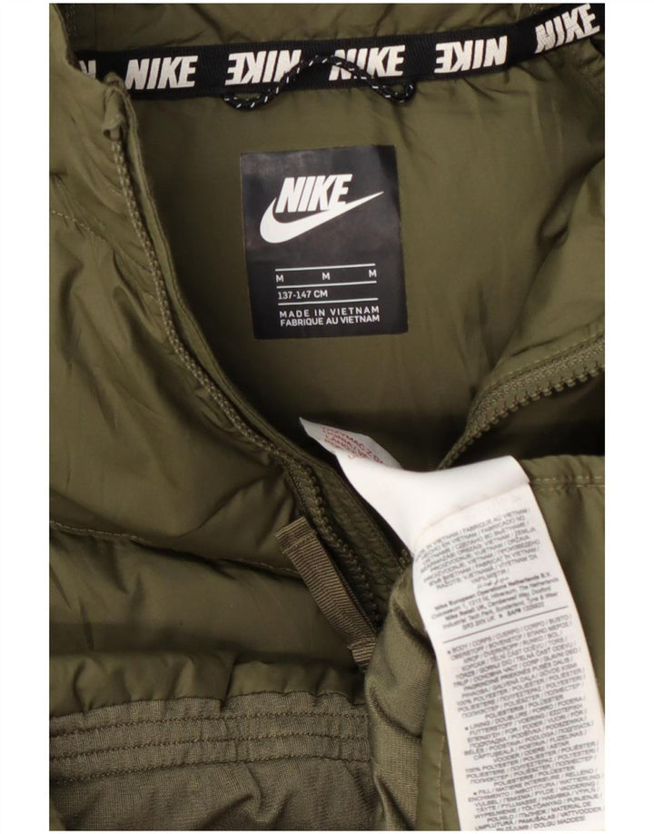 Nike Chaqueta acolchada con capucha para niños 10-11 años Mediana Caqui Poliéster