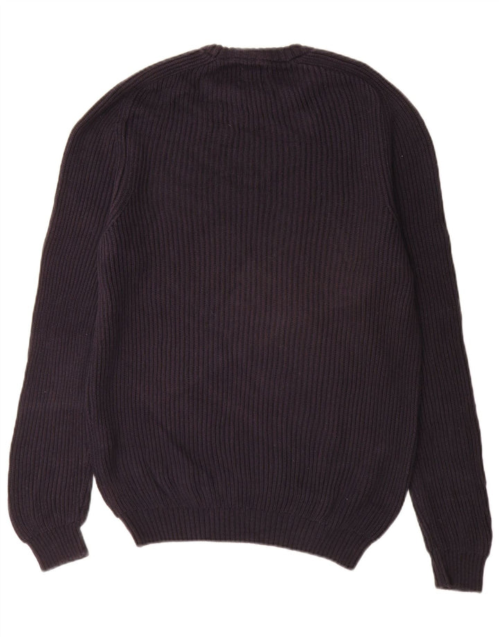 Zara Hombre Jersey Cuello Redondo Jersey Medio Azul Marino Algodón