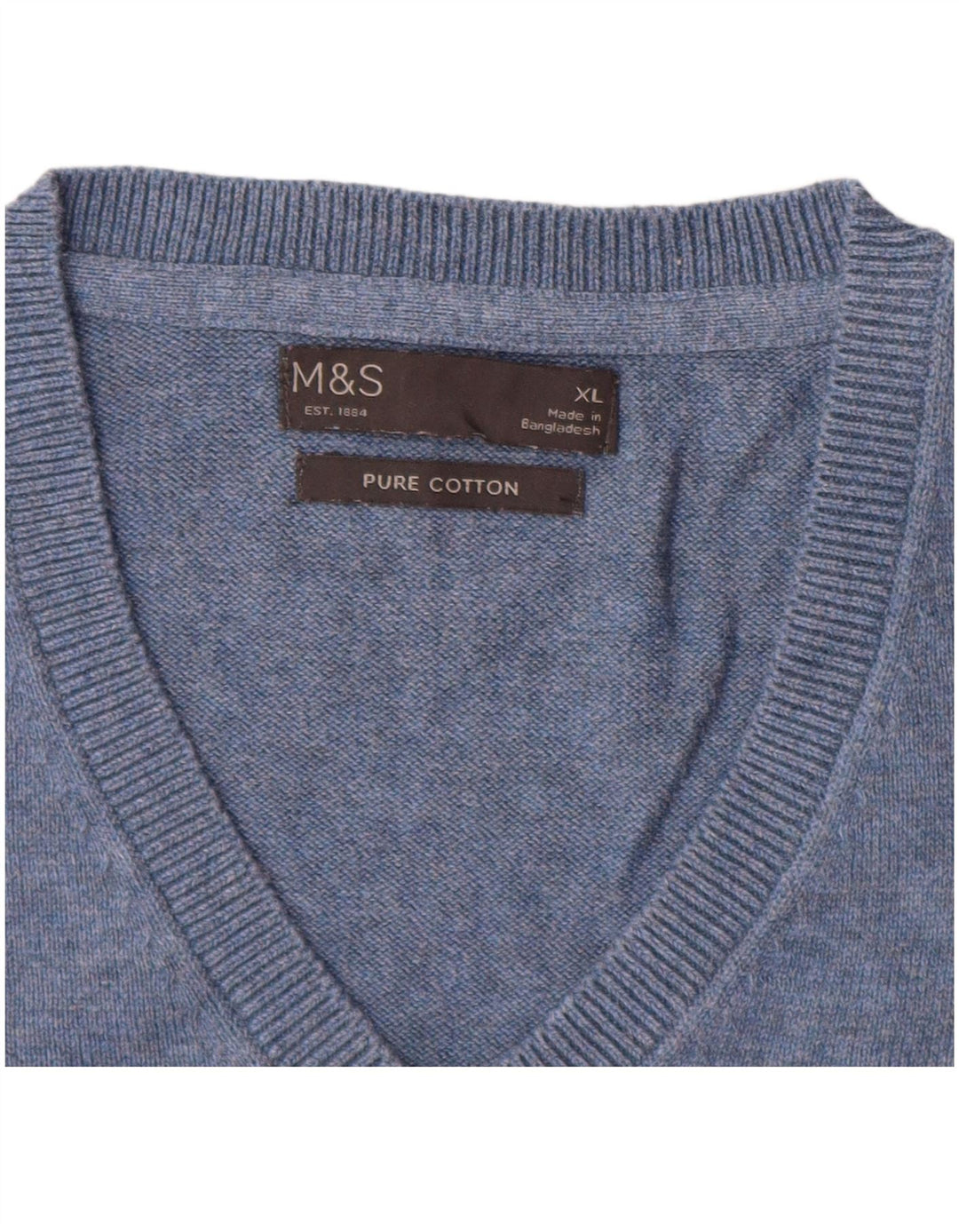 Marks & Spencer Camiseta sin mangas para hombre XL Algodón azul