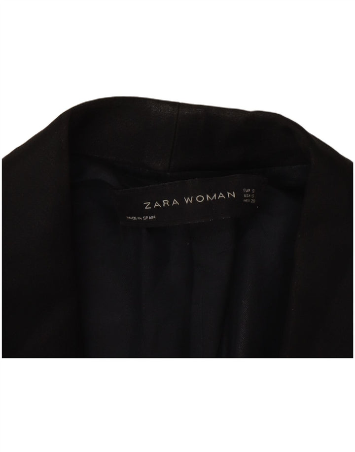 Zara Mujer Chaqueta Blazer De 1 Botón UK 10 Small Black