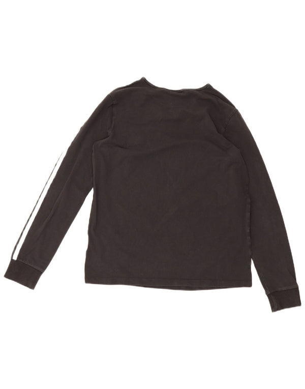 Adidas Mujer Top Manga Larga UK 44 Mediano Negro Algodón Deportes