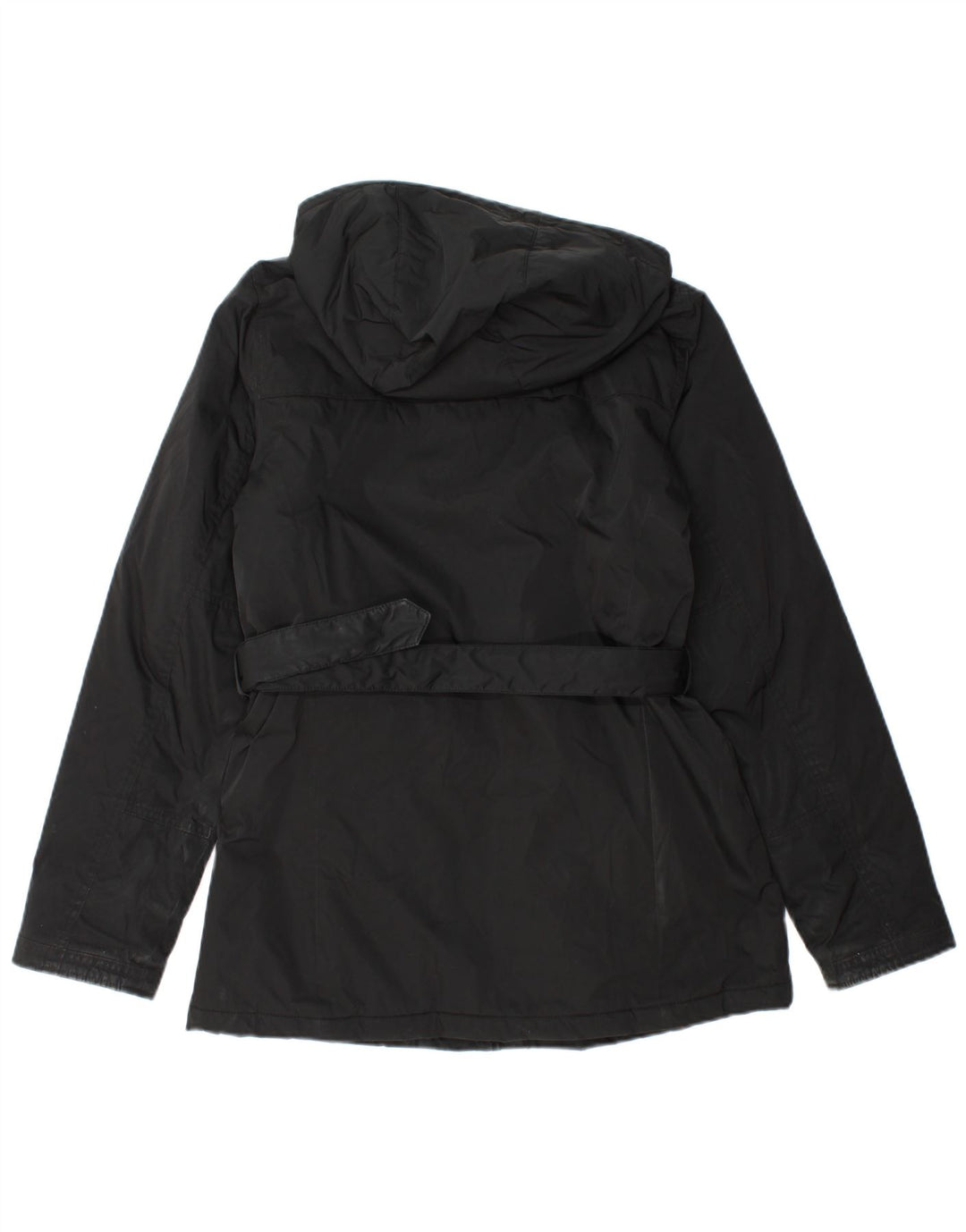 Woolrich Chaqueta utilitaria con capucha para mujer UK 44 Mediana Poliéster negro